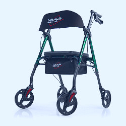 Amazon.com: Lifestyle Mobility Aids Royal Deluxe Universal Aluminum 4 Wheel  Rollators (Laser Green) : Health & Household